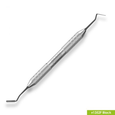 1352F Black-Большая универсальная двухсторонняя гладилка. Эргономичная ручка Ø10mm. Покрытие Black