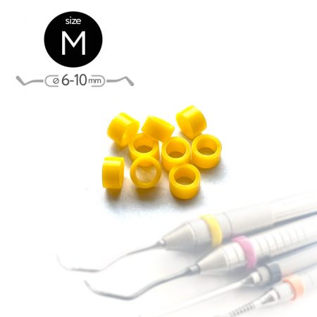 Маркировочные кольца для инструментов. Размер M (6-10 мм) (50 шт.). Желтые